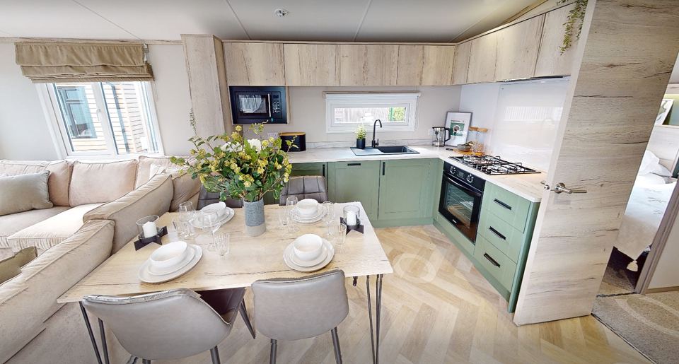 Kitchen and dining area