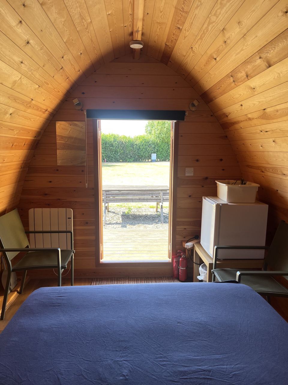 Pod with double bed