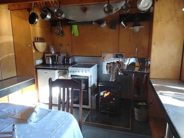 Inside the bothy kitchen