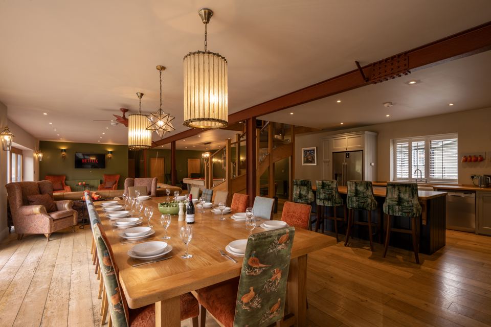 Group lodge dining area