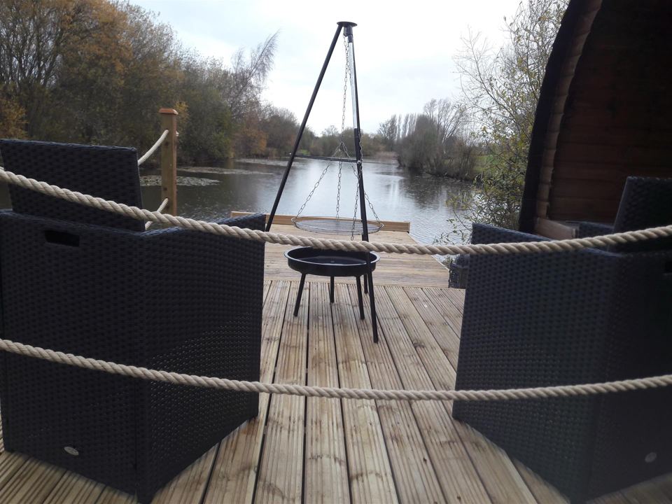 Pod deck by the water