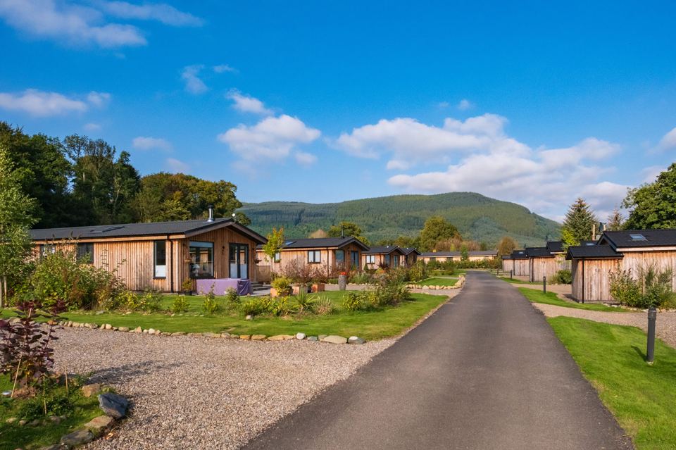 Lodges with gravel parking
