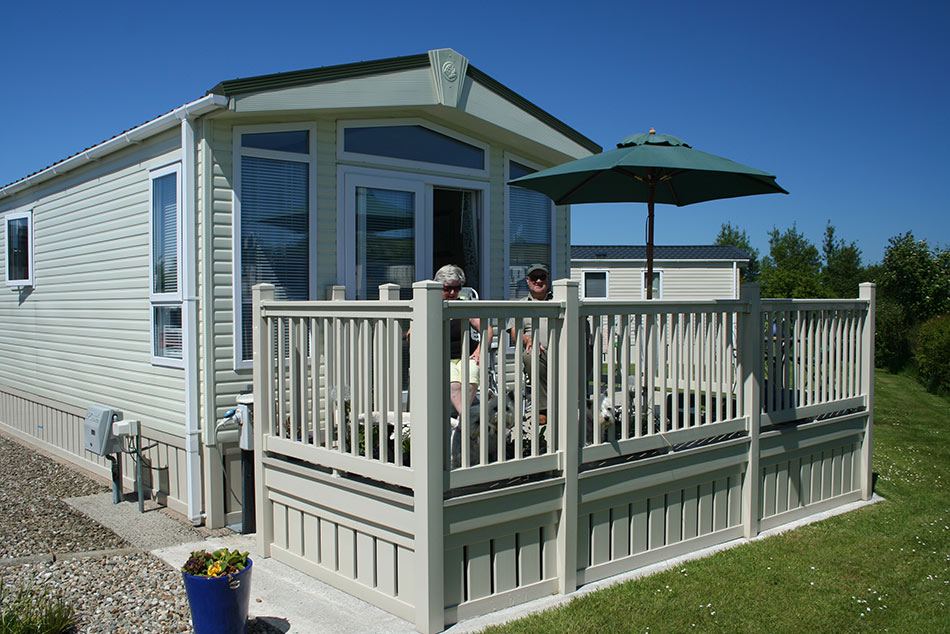 Holiday home with decking
