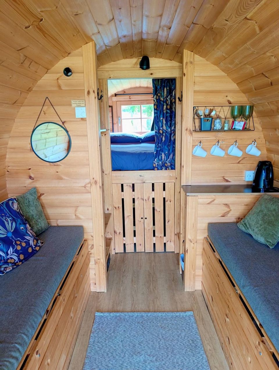 Inside a barrel pod