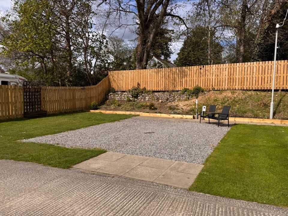 Pitch with picnic bench
