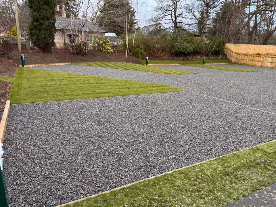 Gravel motorhome pitches