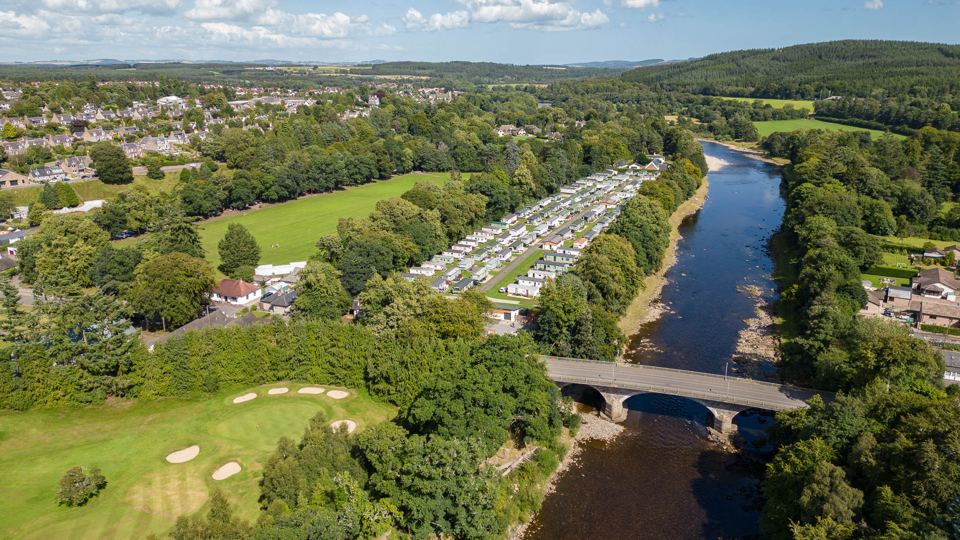 Park beside the River Dee
