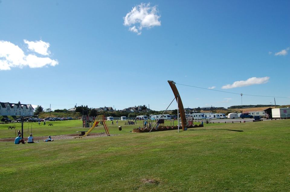 Open grass and play area