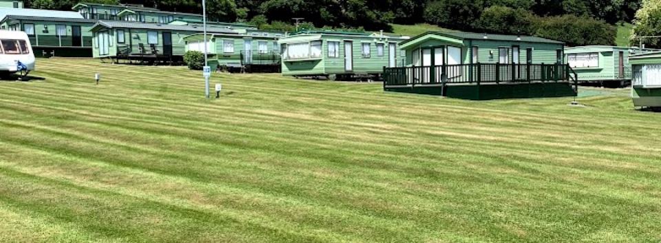 Lawns by the caravans