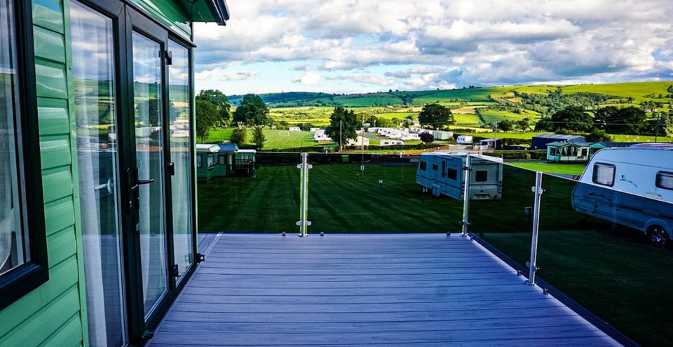 Holiday home deck over the park