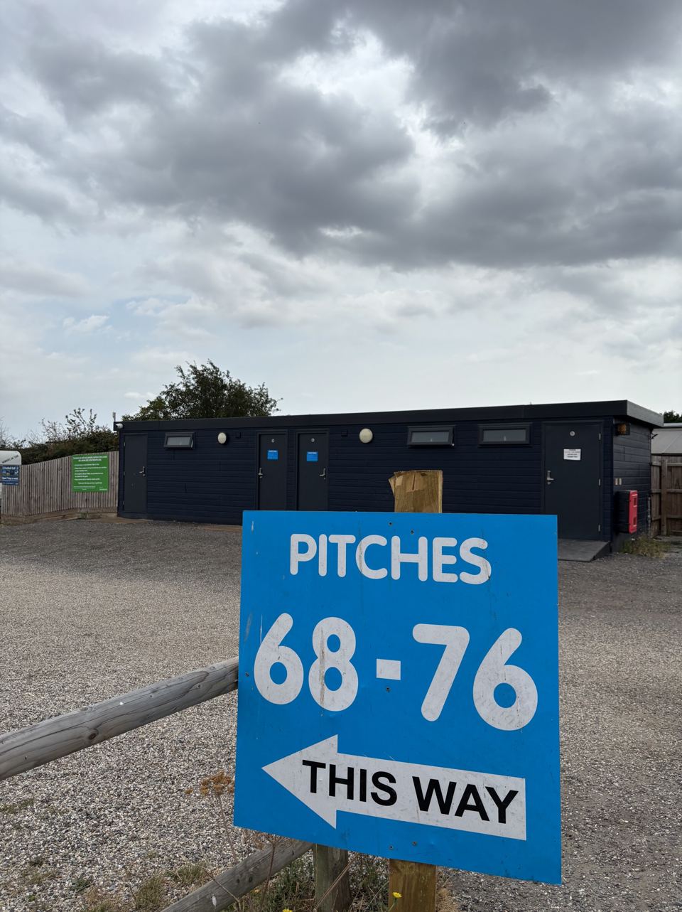 Toilet block by the pitches