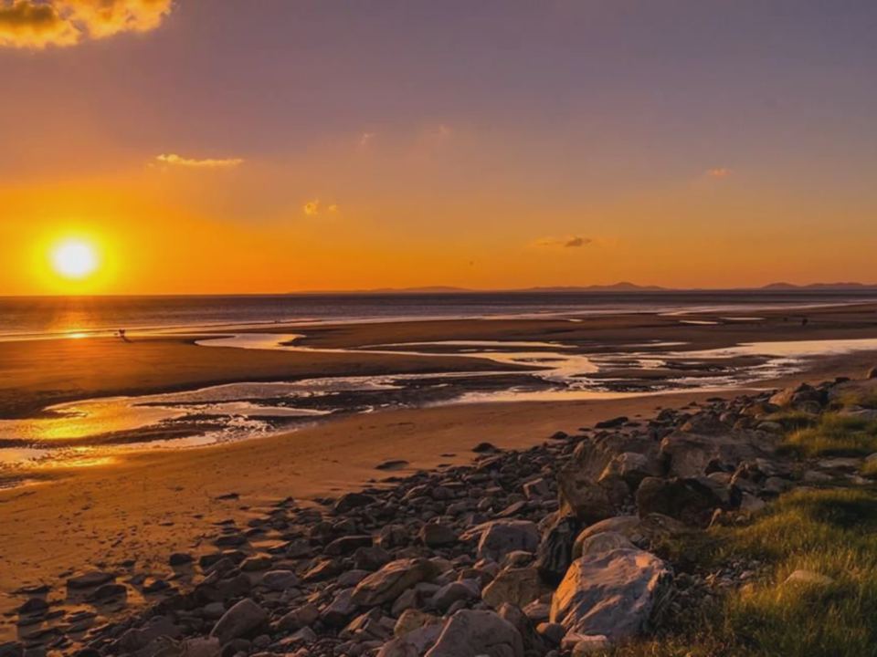 Sunset over the beach