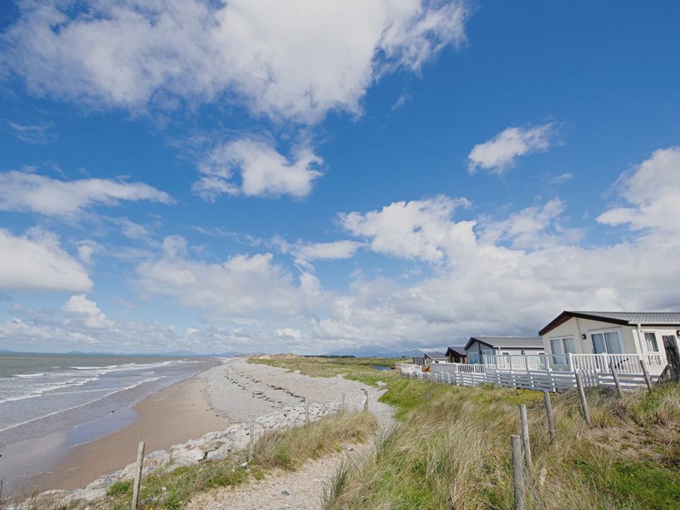 Beach beside the caravans