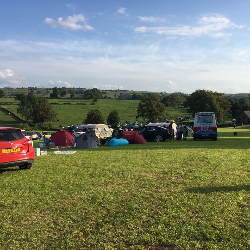 Tent field on the hillside