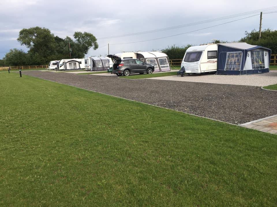 Caravans on the hardstanding