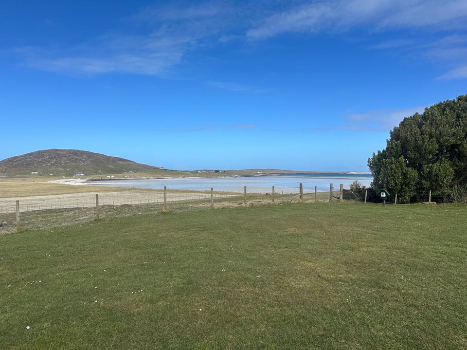 Camping field looking to the bay