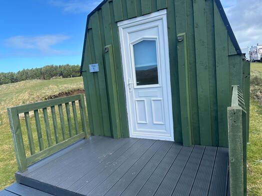 Pod front door and deck