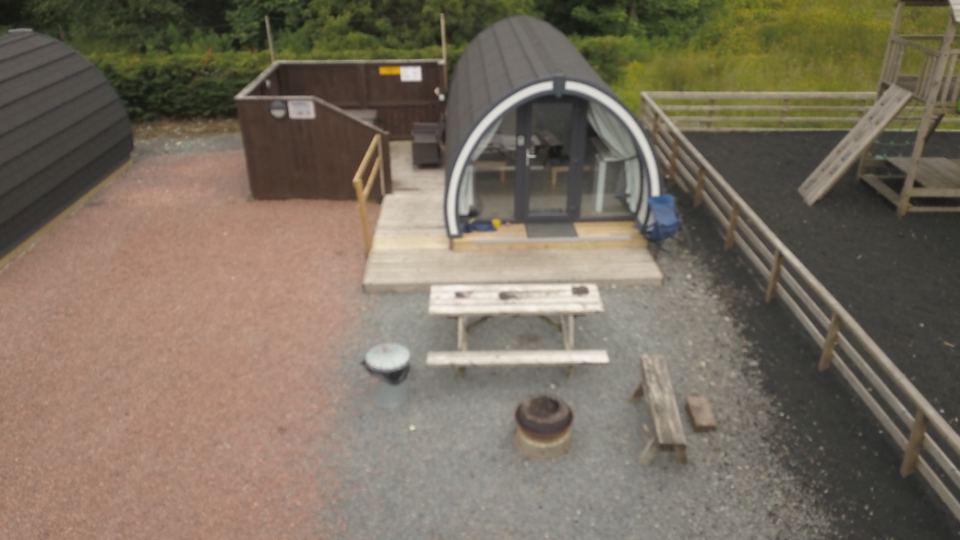 Pod and hot tub from above