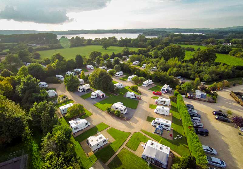 Park from above, lake beyond