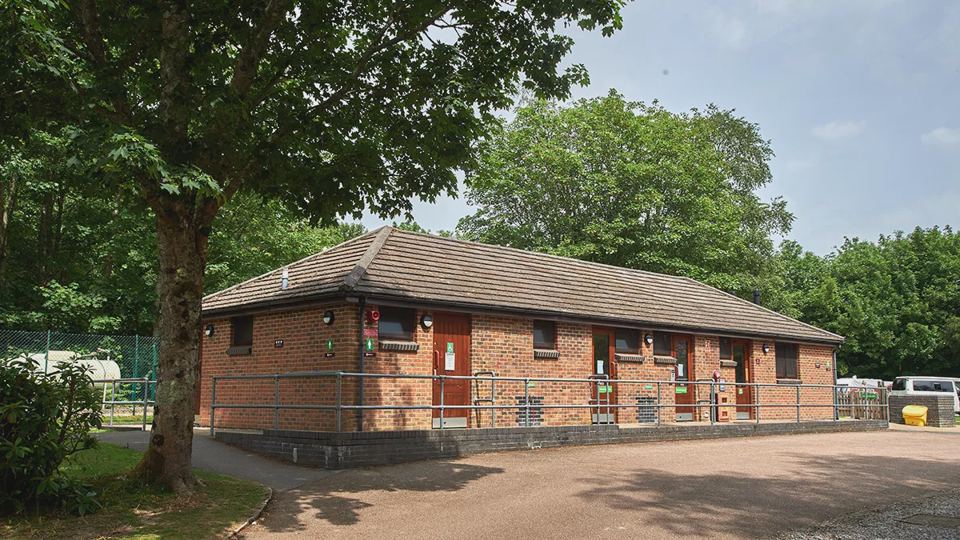 Brick toilet block