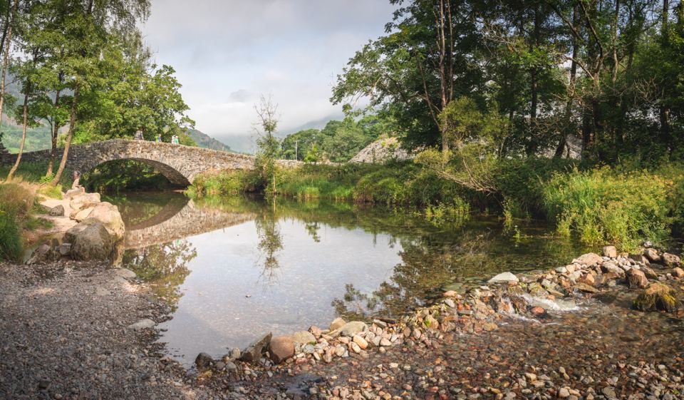 Stone bridge over the stream