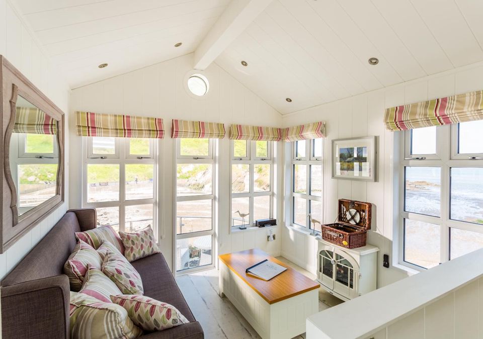 Inside a beach hut