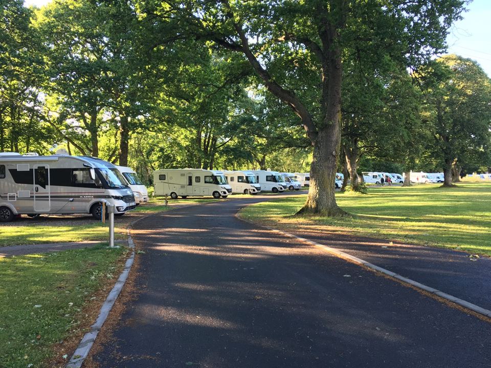 Motorhomes along the road