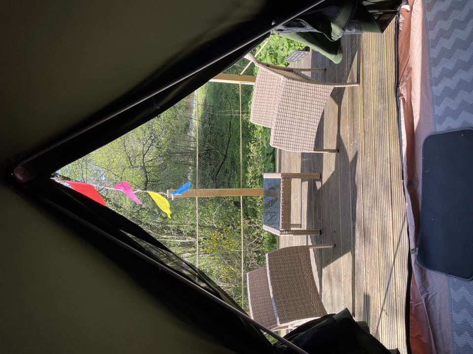 View from a bell tent deck