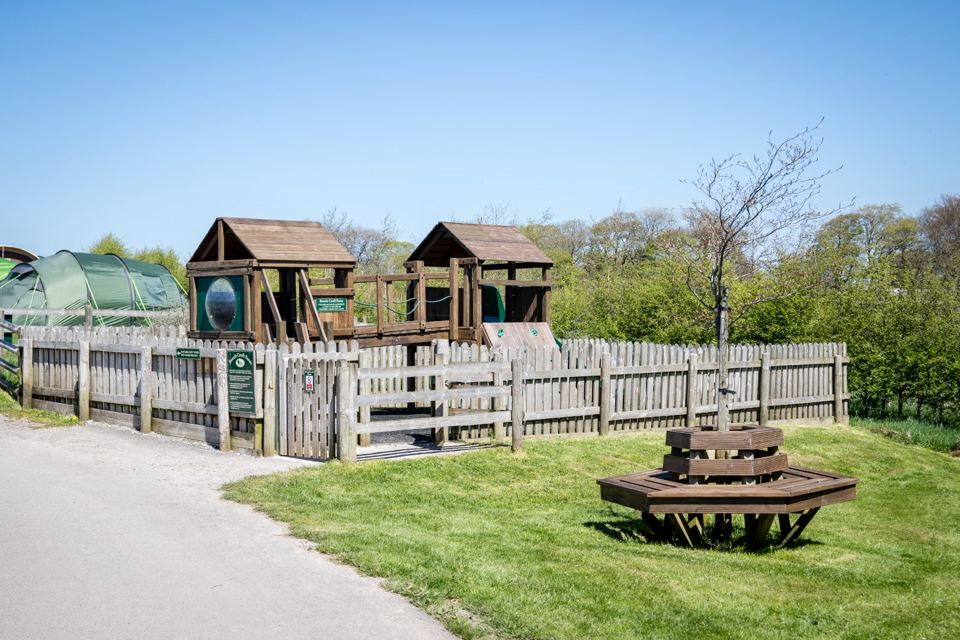 Fenced children's play area