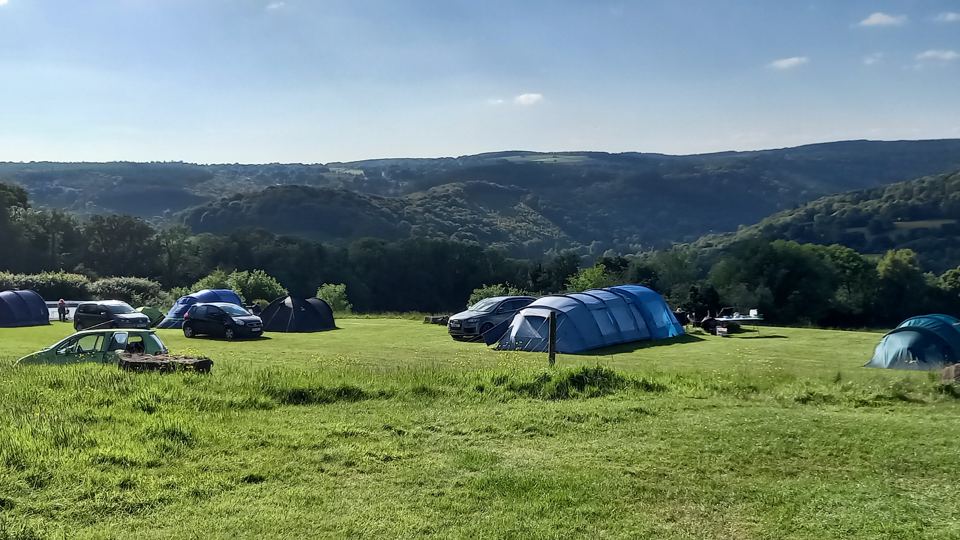Tents and valley views