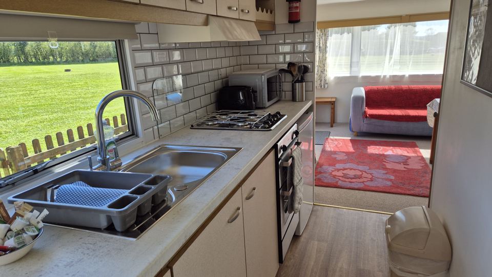 Static caravan kitchen