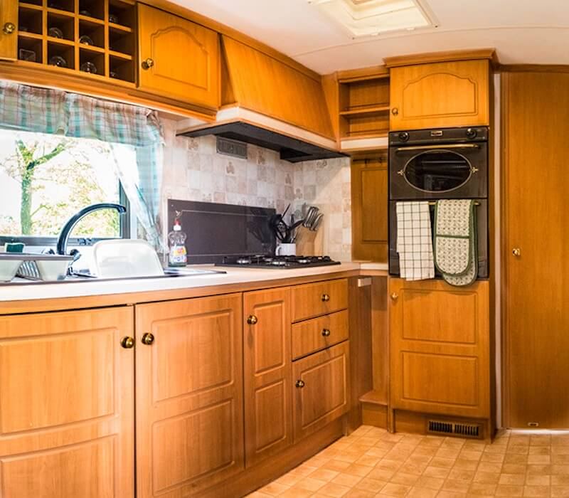 Static caravan kitchen