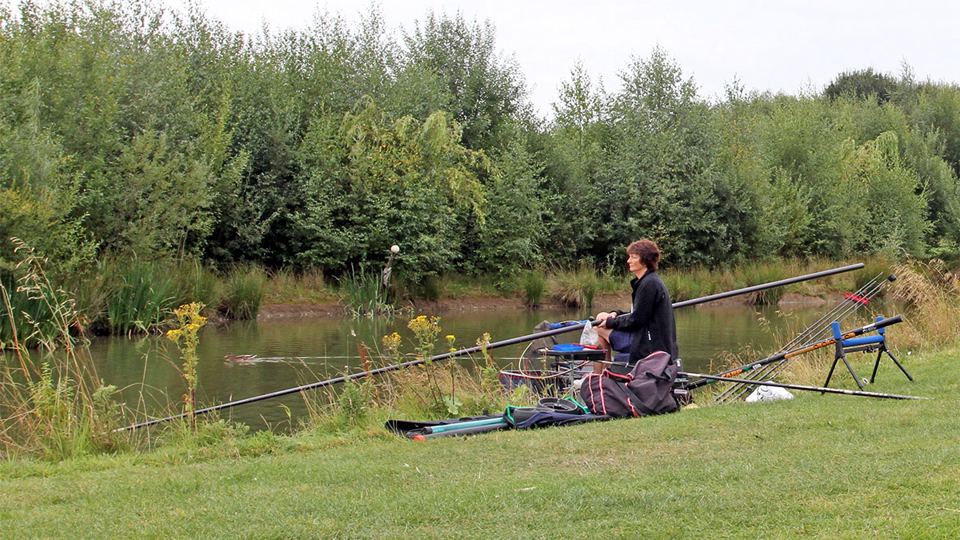 Angler beside a lake
