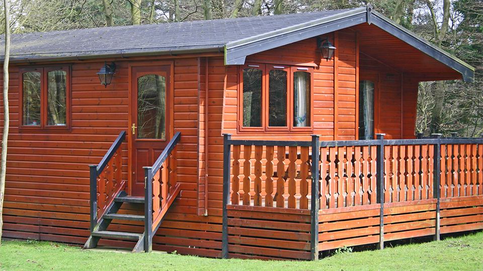 Log cabin with veranda