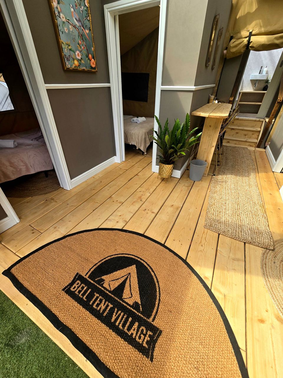 Serenity tent bedroom and entrance