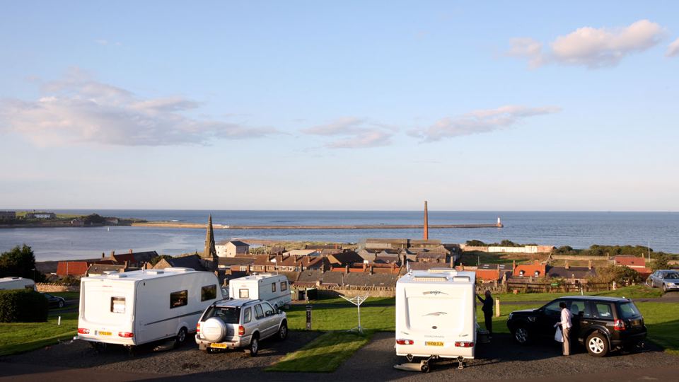 Pitches above Spittal and the sea