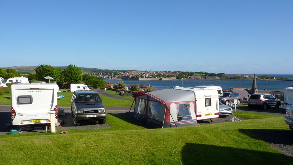 Awning pitch looking to sea