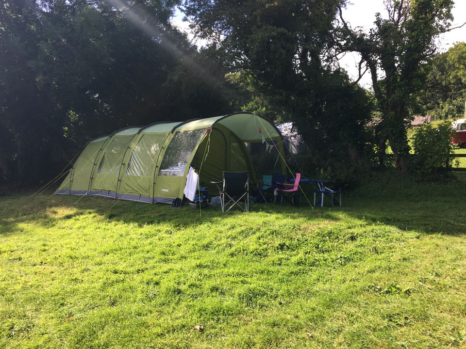 Family tent on the grass