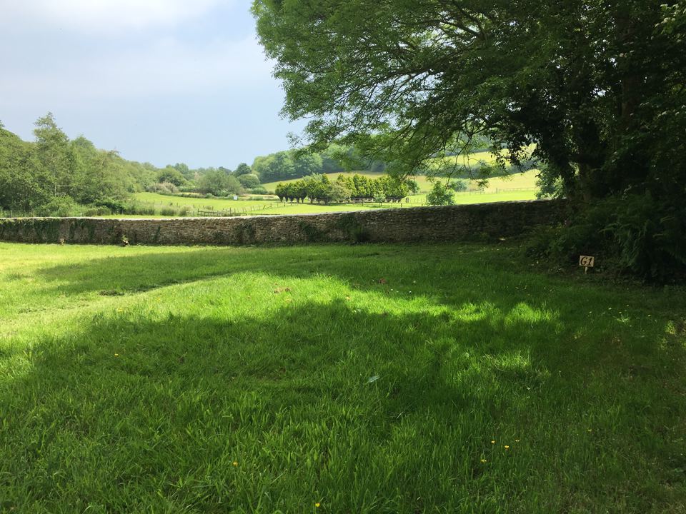 Open grass pitch with a view