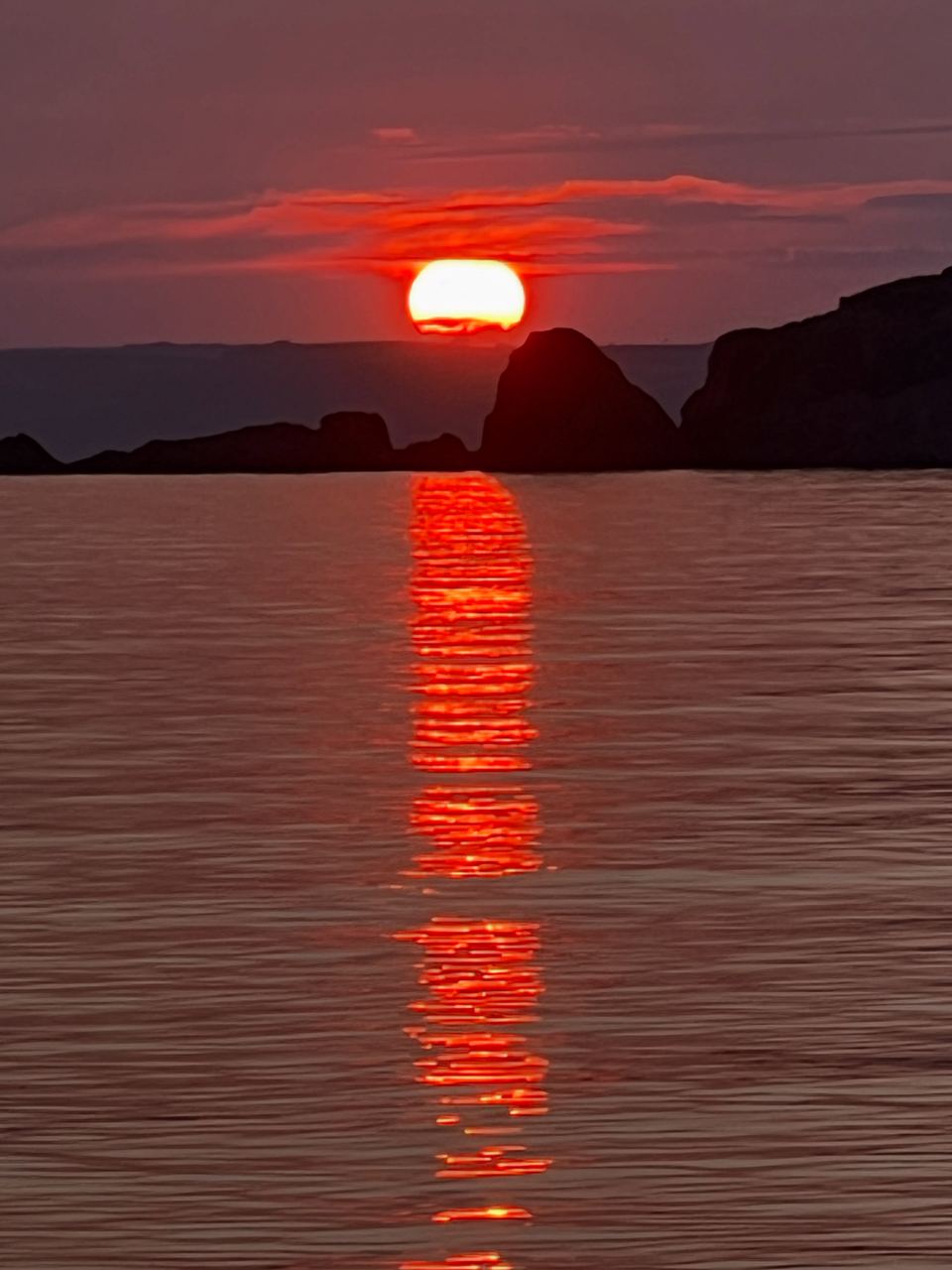 Sunset over the sea