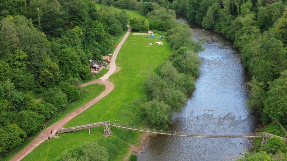 Campsite beside the River Wye