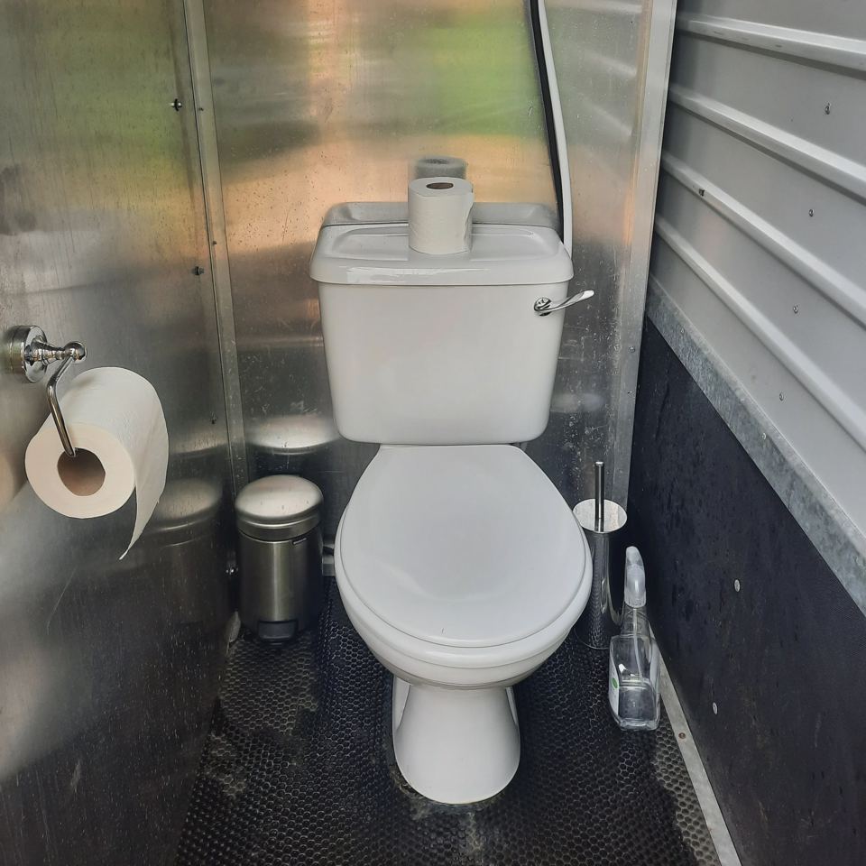 Toilet inside the horsebox