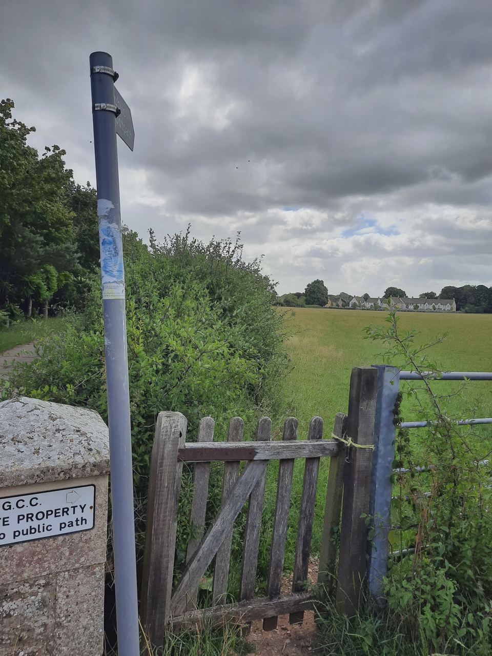 Gate onto the village footpath