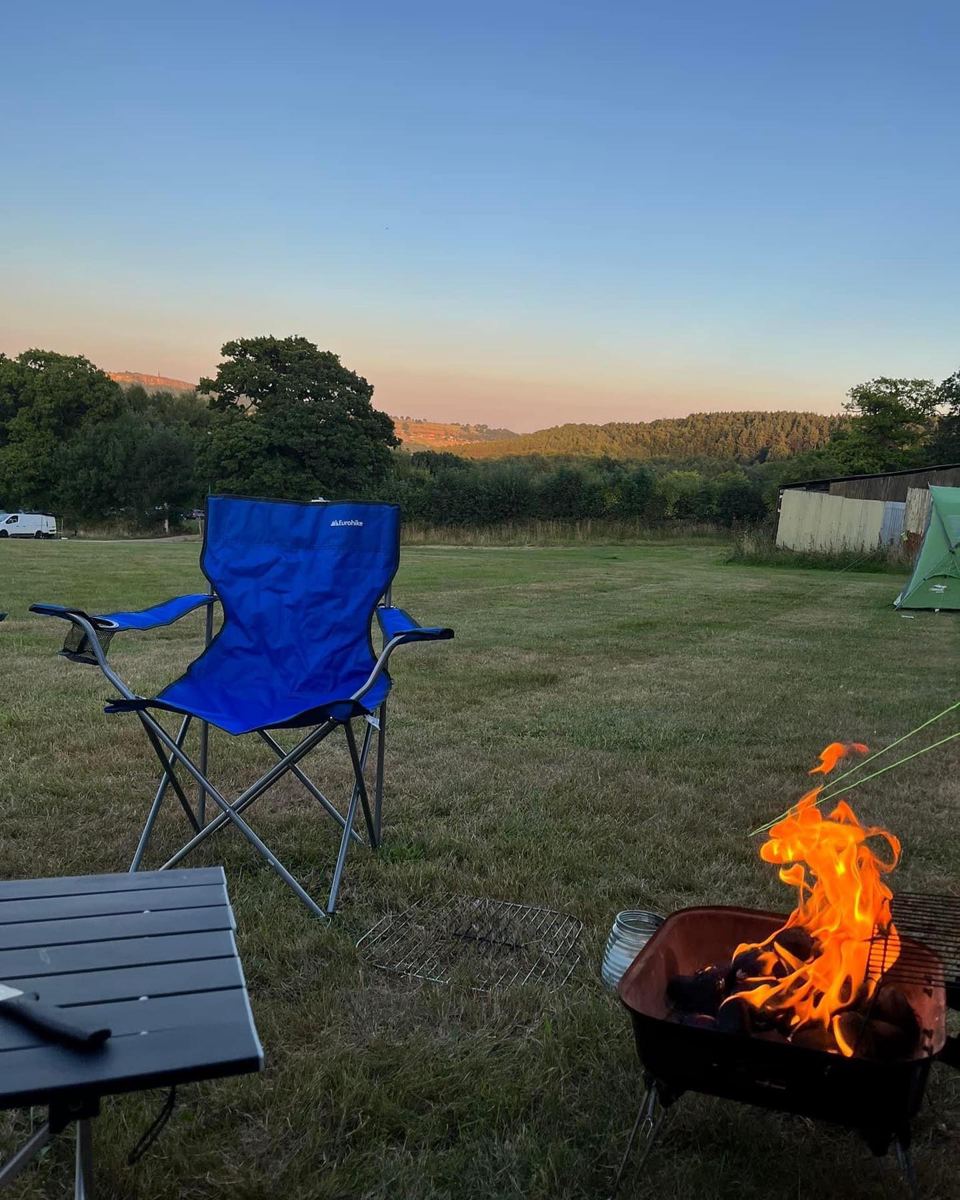 Fire basket on the grass pitches