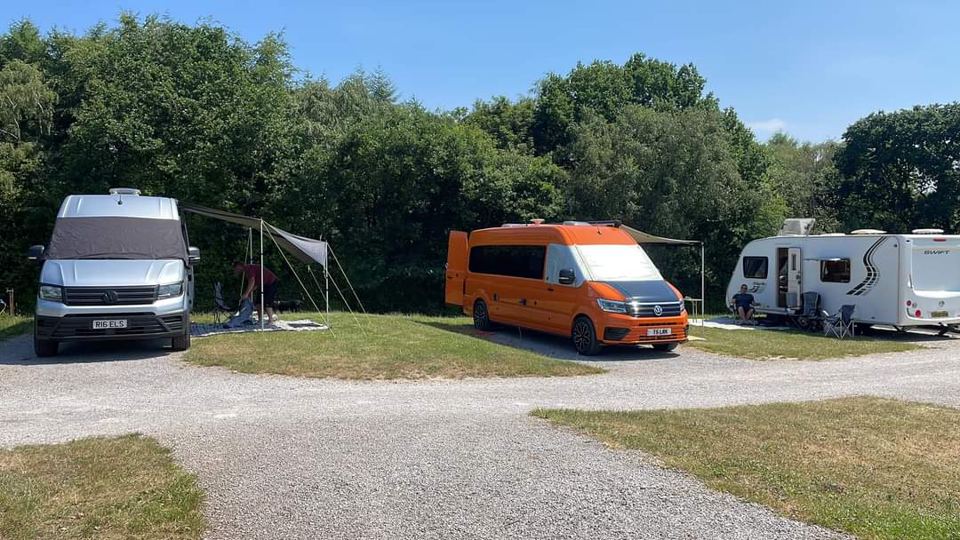 Motorhomes on hardstanding