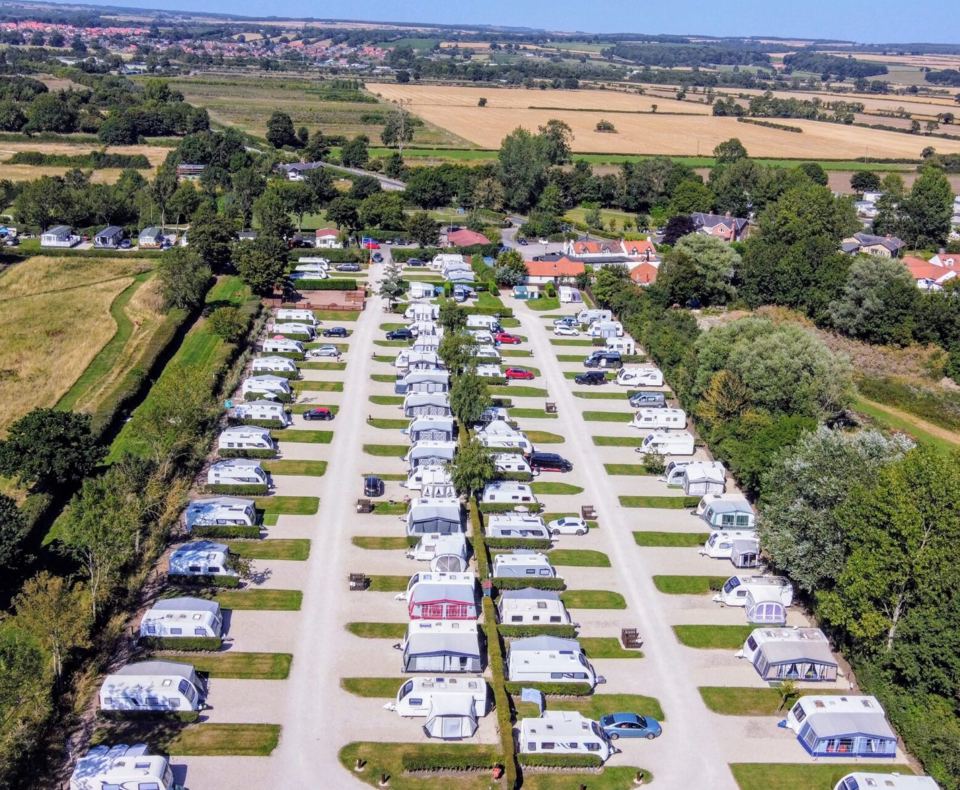 Touring field from above