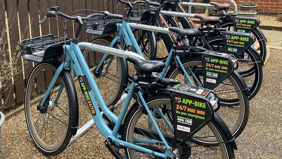 Bikes for hire on site