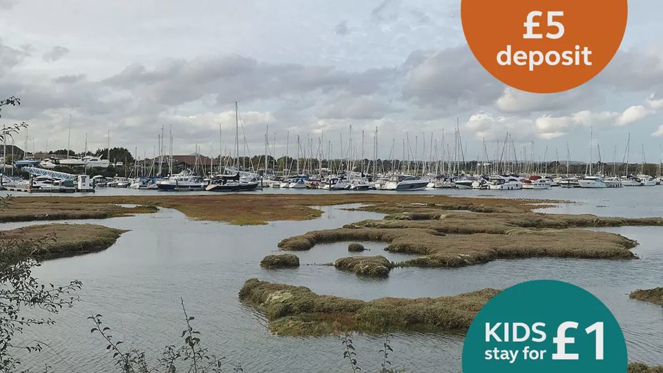 Boats on the Solent marshes
