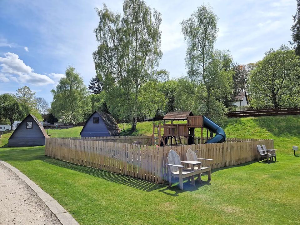 Pods beside the play area