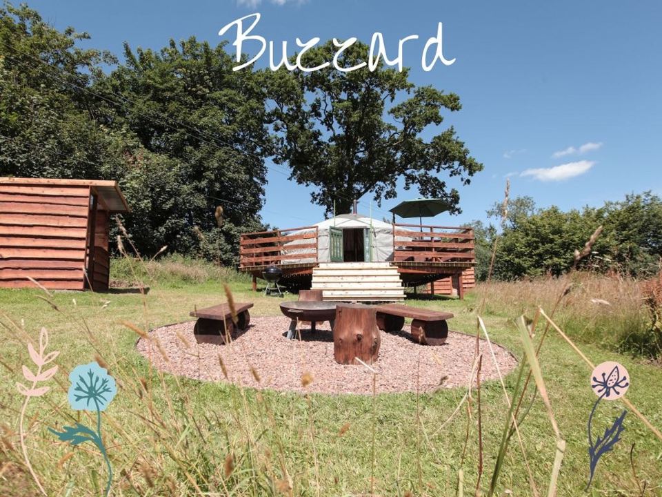 Buzzard yurt on its deck